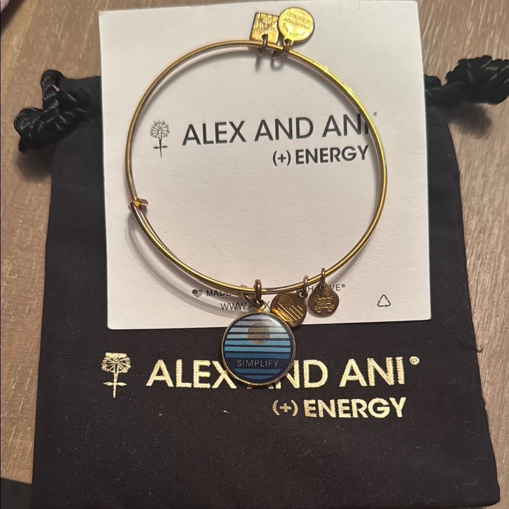 Alex and Ani Energy Gold Simplify Bracelet - New with Tag and Bag